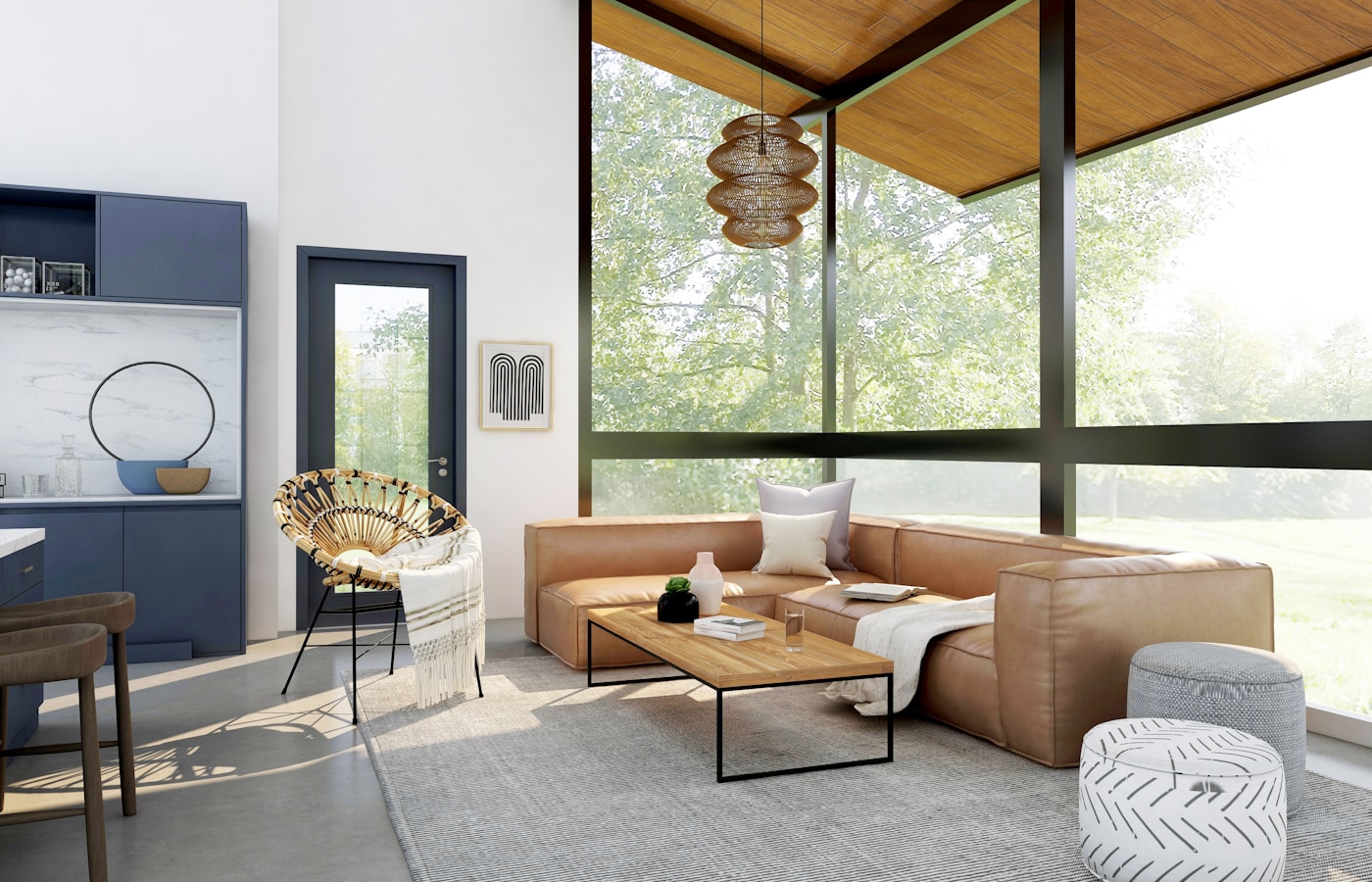 A beautifully clean and organized home interior